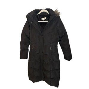 Calvin Klein Long Puffer Jacket W/removable hood. Women’s Size XS
